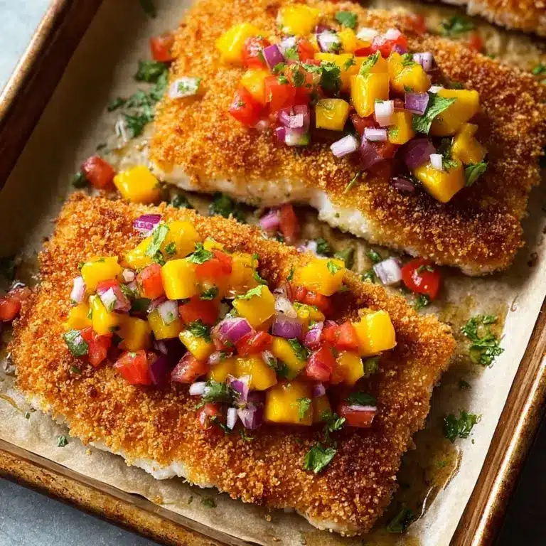 Tropical Coconut Crusted Fish with Mango Salsa Recipe