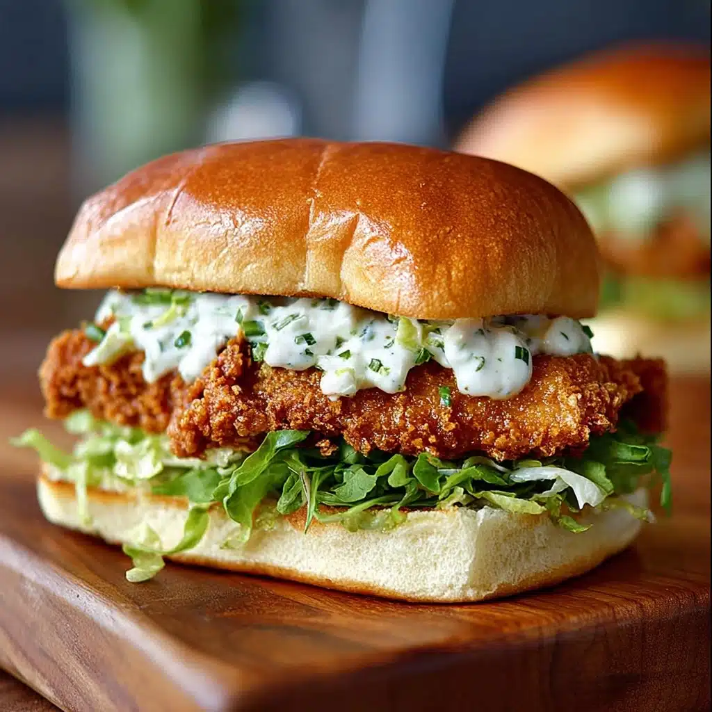 Crispy Chicken Sandwich with Garlic Mayo Recipe - Recipe Image