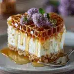 Ultimate Lemon Lavender Cheesecake Topped with Honeycomb Recipe