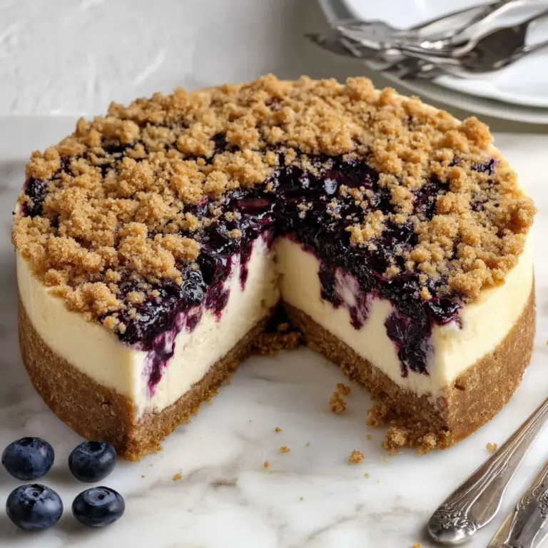 Blueberry Crumble Cheesecake Recipe