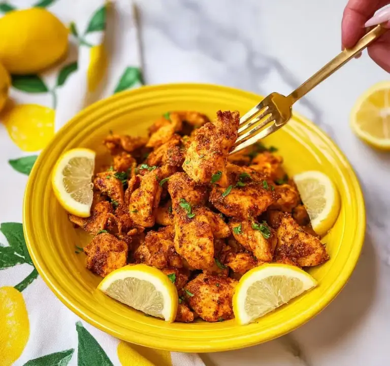 Air Fryer Lemon Chicken Bites Recipe