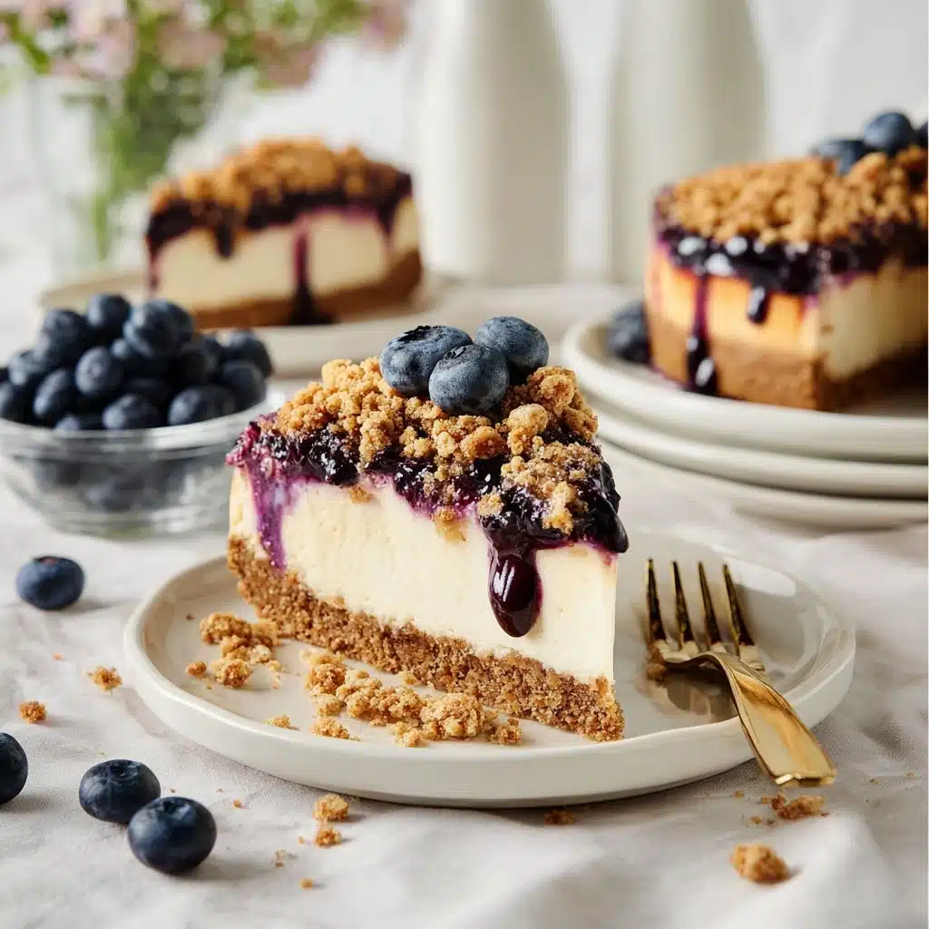 Blueberry Crumble Cheesecake Recipe - Recipe Image