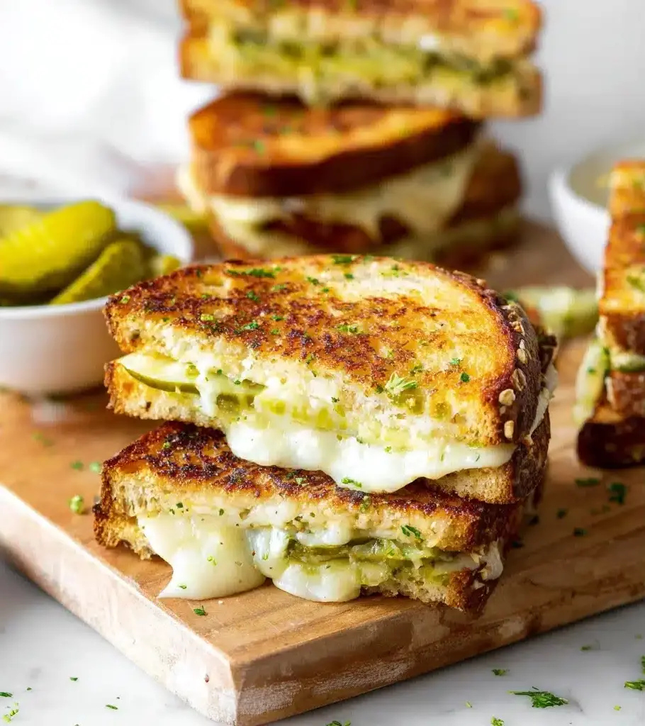 Crispy Dill Pickle Grilled Cheese Sandwich - theamazingfood Recipe