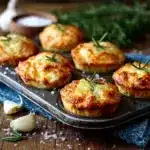 Golden Crust Garlic Rosemary Focaccia Muffins Recipe