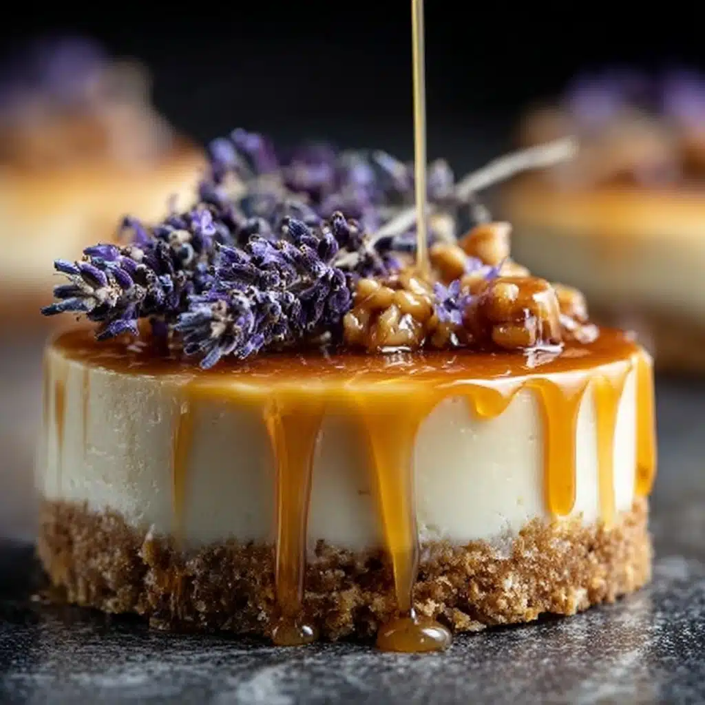 Ultimate Lemon Lavender Cheesecake Topped with Honeycomb Recipe - Recipe Image