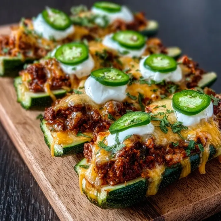 Sticky BBQ Chicken Zucchini Boats Recipe