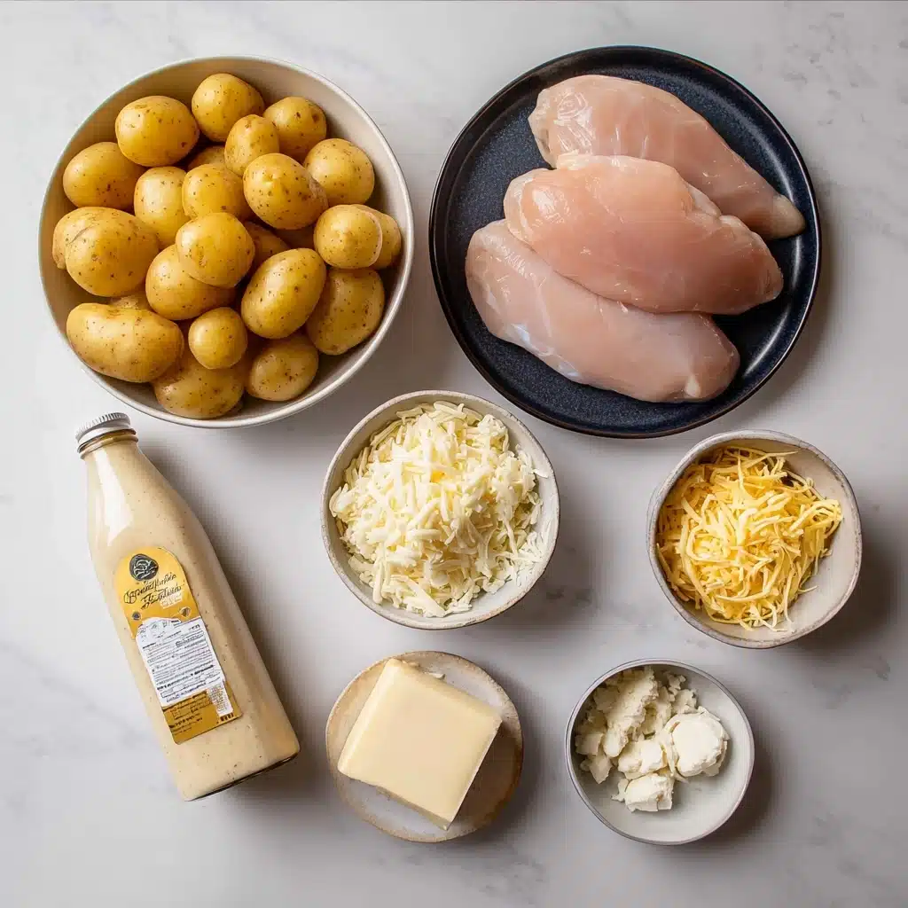 Garlic Parmesan Crockpot Chicken and Potatoes Recipe - Recipe Image