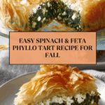 10-Minute Spinach and Feta Stuffed Phyllo Tart Recipe