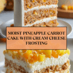 Pineapple Carrot Cream Cake : Moist & Tropical Recipe