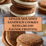 Ginger Molasses Sandwich Cookies with Eggnog Frosting Recipe
