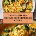 Creamy One-Pot Broccoli Cheddar Orzo Recipe
