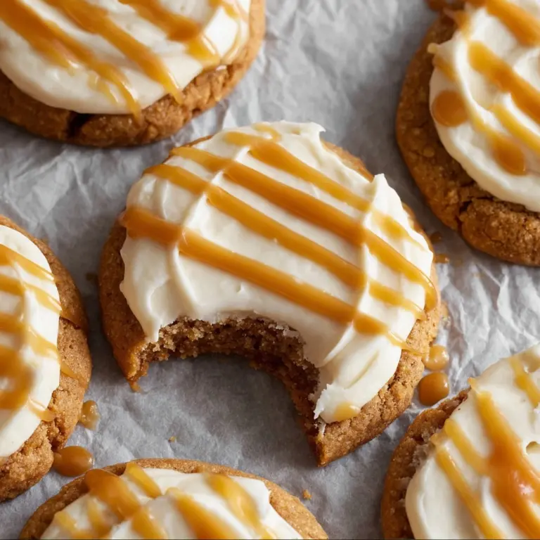 Copycat Crumbl Salted Caramel Cheesecake Cookies Recipe