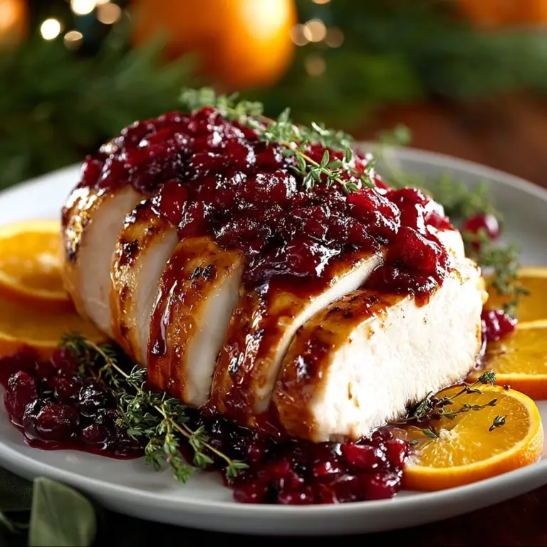 Cranberry Orange Glazed Turkey Breast