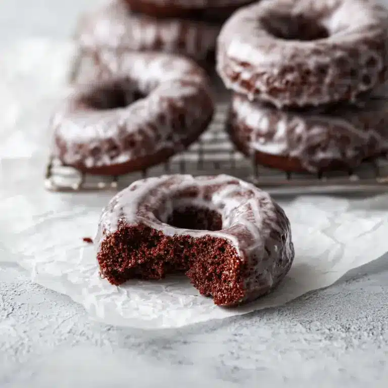 Glazed Chocolate Cake Doughnuts Recipe
