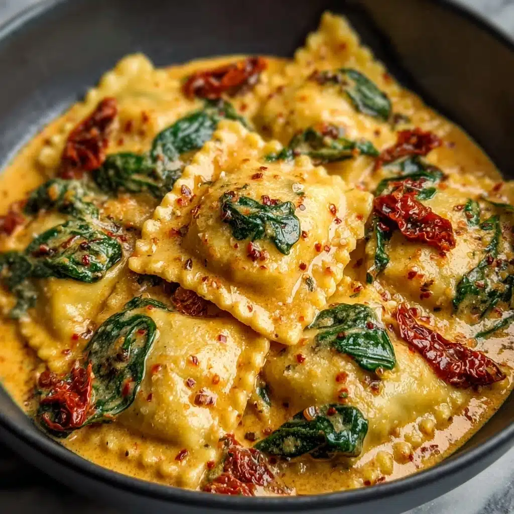 Creamy Tuscan Ravioli Recipe - Recipe Image