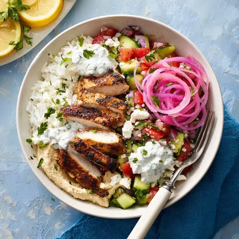 Easy Shawarma Chicken Bowls with Lemon Sauce Recipe