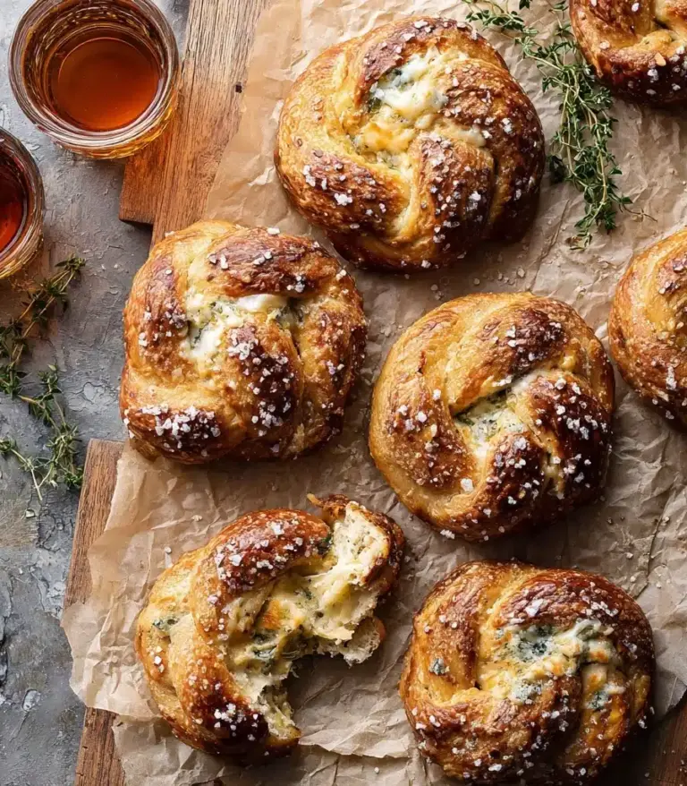 Artichoke Dip Stuffed Pretzels Recipe