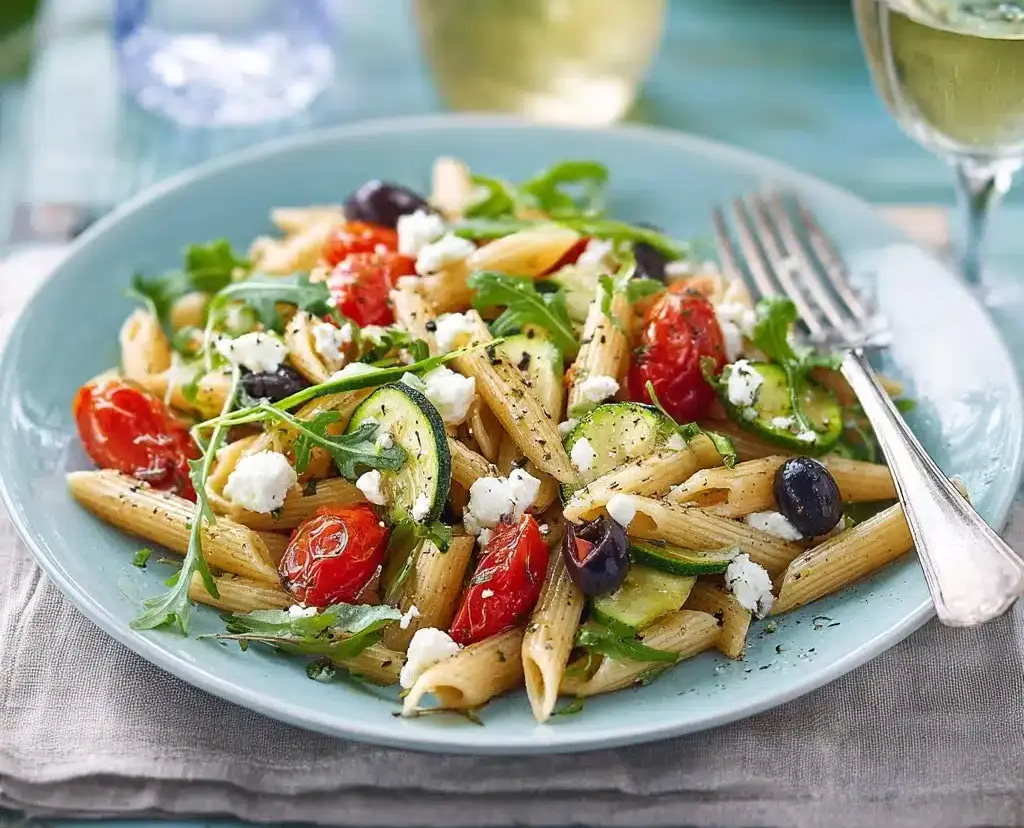 Greek Pasta with Feta and Olives Recipe
