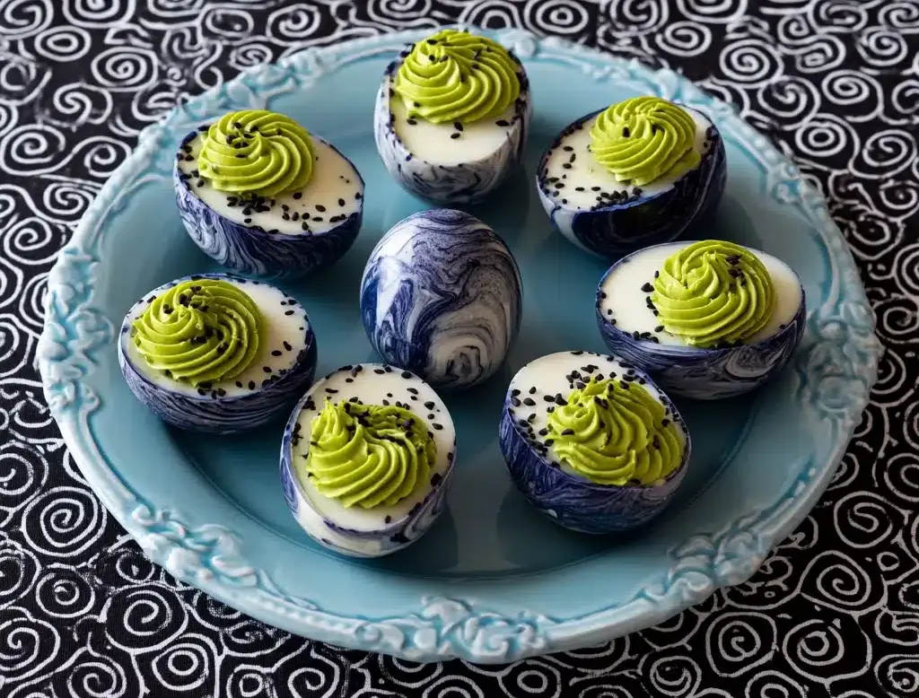 Monster Deviled Eggs for Halloween Recipe