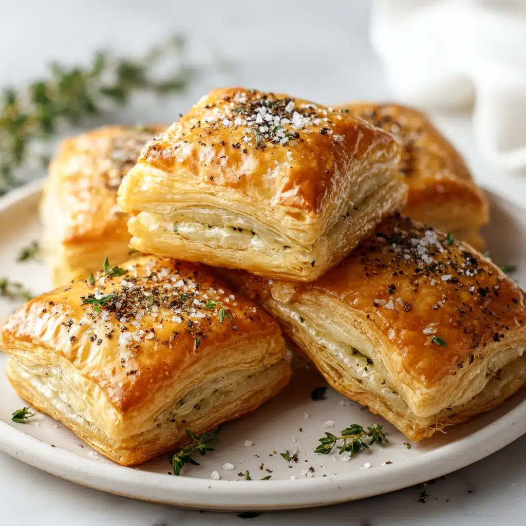 Irresistible Herb and Cheese Stuffed Puff Pastry Bites Recipe - Recipe Image