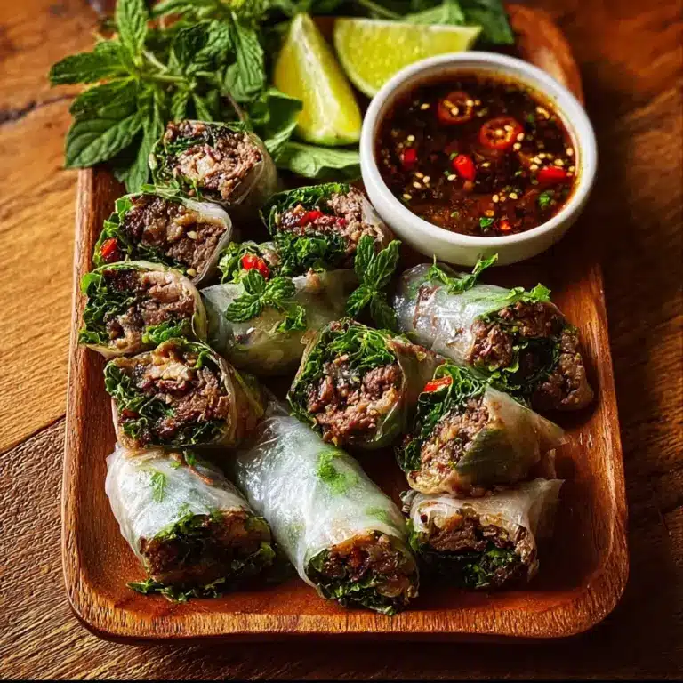Thai Basil Beef Rolls Recipe