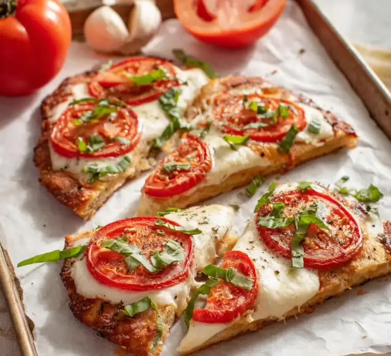 15-Minute Easy Margherita Flatbread Pizza Recipe