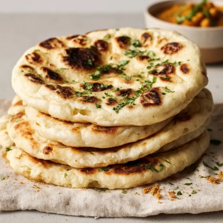 Cottage Cheese Garlic Naan (High Protein, No Yeast!) Recipe