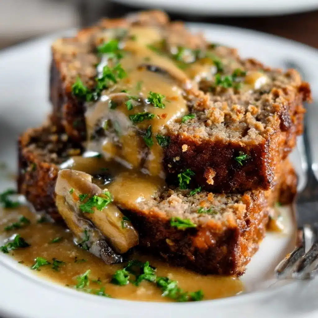 Meatloaf with Mushroom Gravy Recipe - Recipe Image