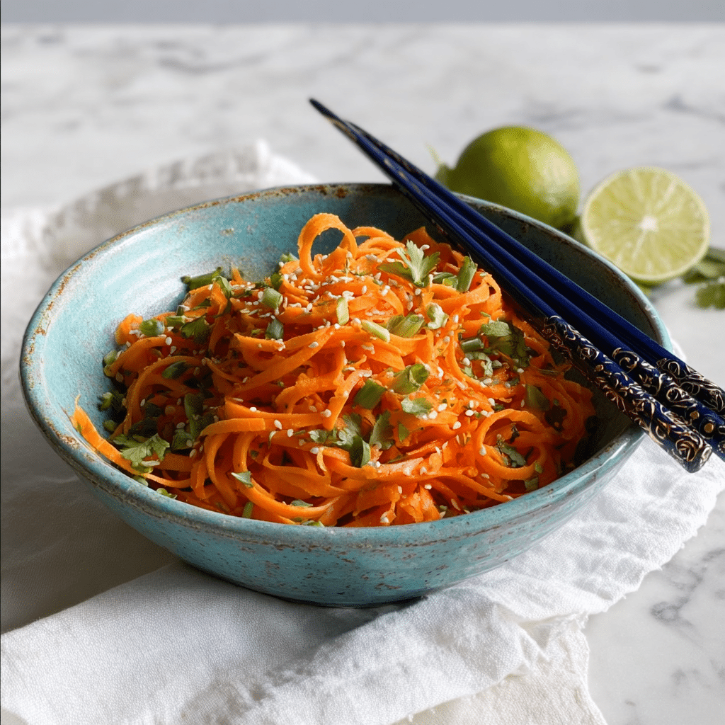 Raw Carrot Salad (5 Minute Viral Tik Tok Recipe) Recipe - Recipe Image
