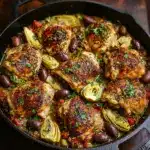 Mediterranean Lemon Chicken with Artichokes & Olives Recipe