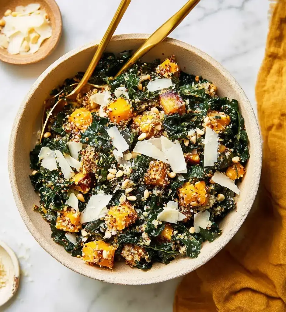 Autumn Caesar Salad with Roasted Delicata Squash Croutons Recipe