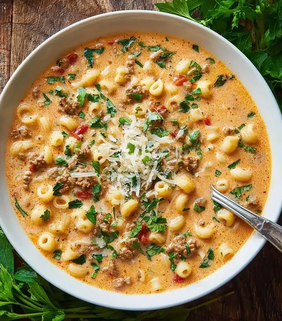 Creamy Parmesan Italian Sausage Soup Recipe