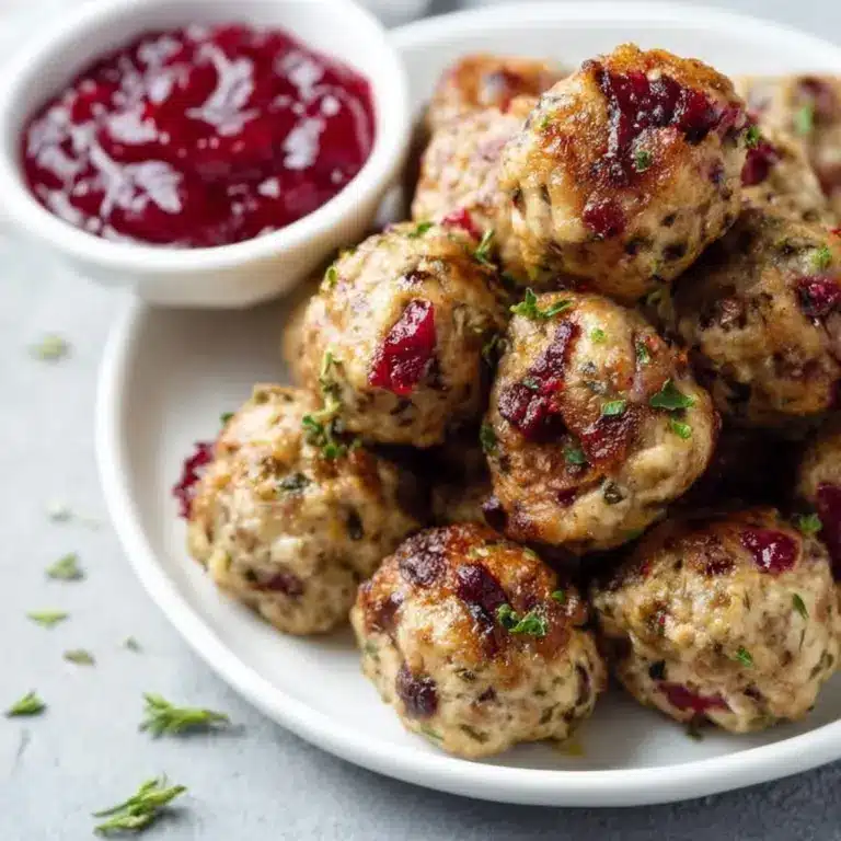 Festive Cranberry Turkey Stuffing Balls Recipe