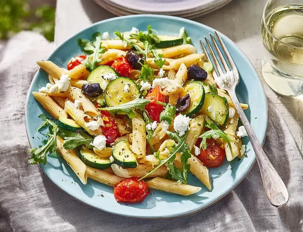 Greek Pasta with Feta and Olives Recipe