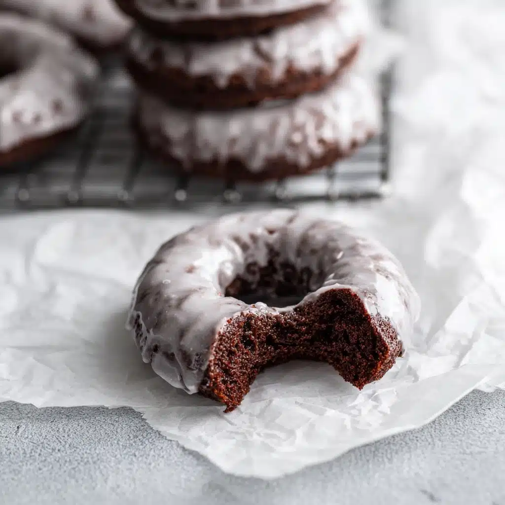 Glazed Chocolate Cake Doughnuts Recipe - Recipe Image