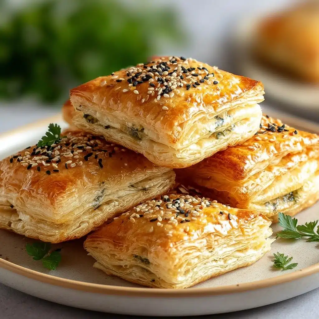 Irresistible Herb and Cheese Stuffed Puff Pastry Bites Recipe - Recipe Image