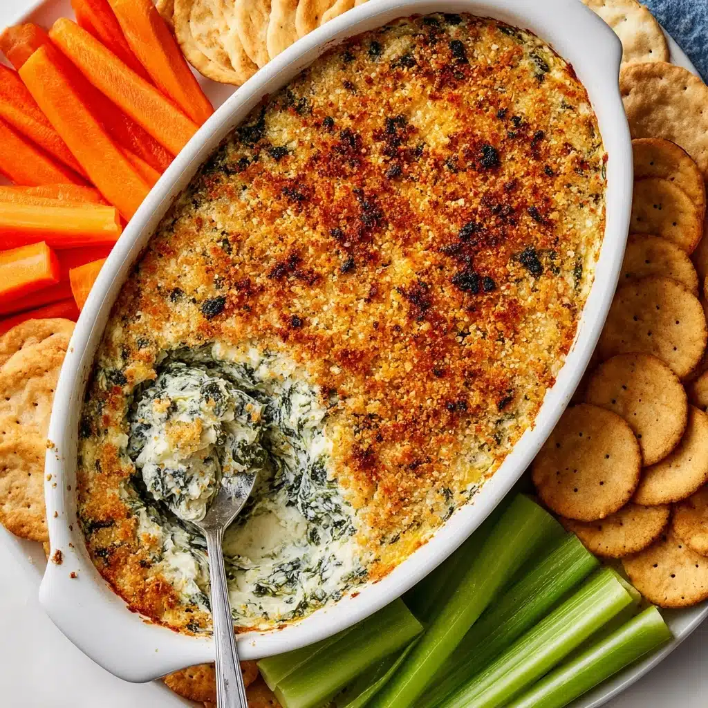 The Ultimate Party Appetizer: Parmesan Crusted Spinach Dip Recipe - Recipe Image