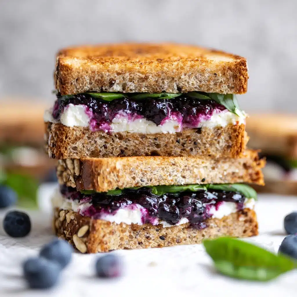 Blueberry Basil Goat Cheese Grilled Cheese Sandwich Recipe - Recipe Image