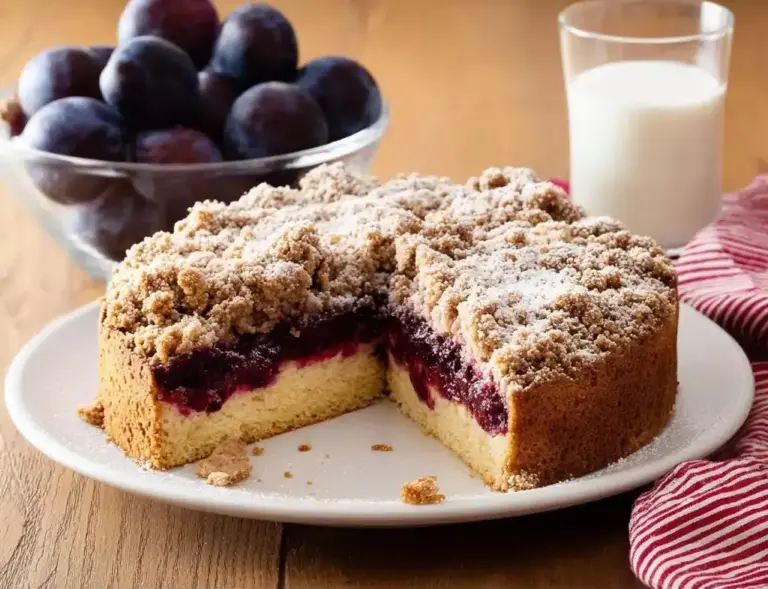 Easy plum streusel coffee cake Recipe