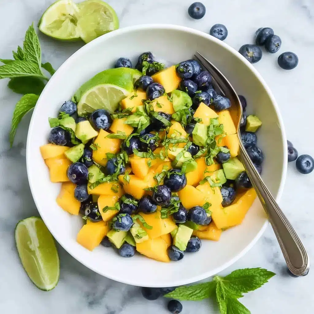 Mango Cucumber Salad with Blueberries and Avocado Recipe - Recipe Image