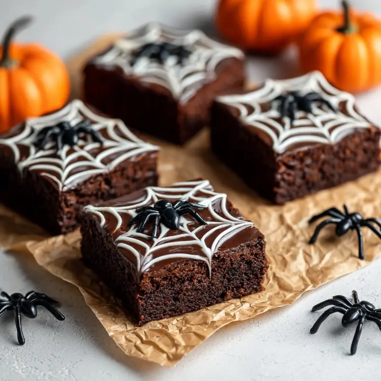 Spooky Spiderweb Brownies Recipe