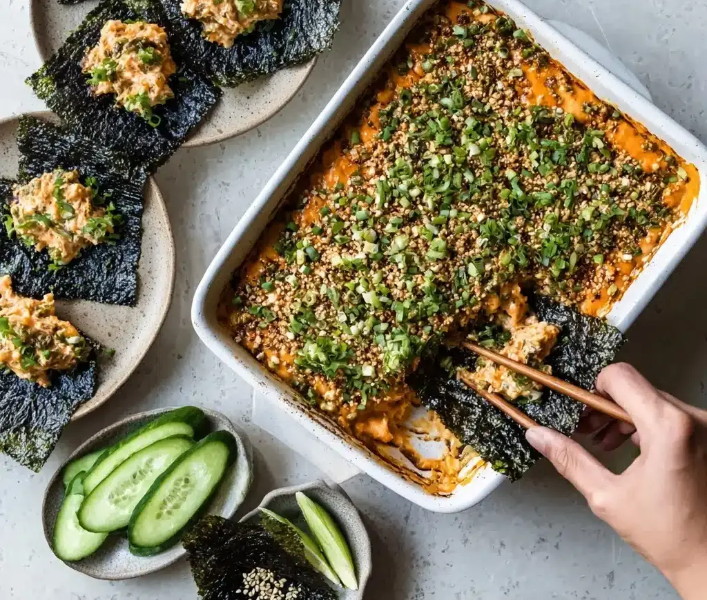 Spicy Salmon Sushi Bake is a must-try recipe today! Recipe