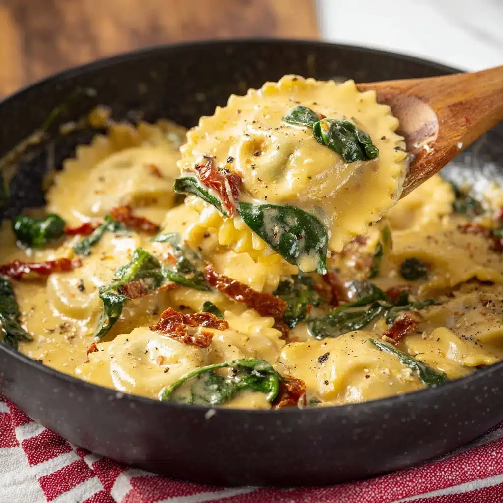 Creamy Tuscan Ravioli Recipe - Recipe Image