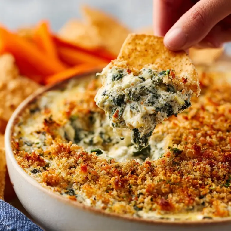 The Ultimate Party Appetizer: Parmesan Crusted Spinach Dip Recipe