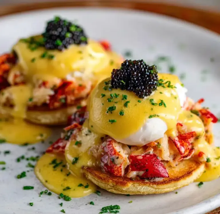 Crab Eggs Benedict with Caviar Recipe