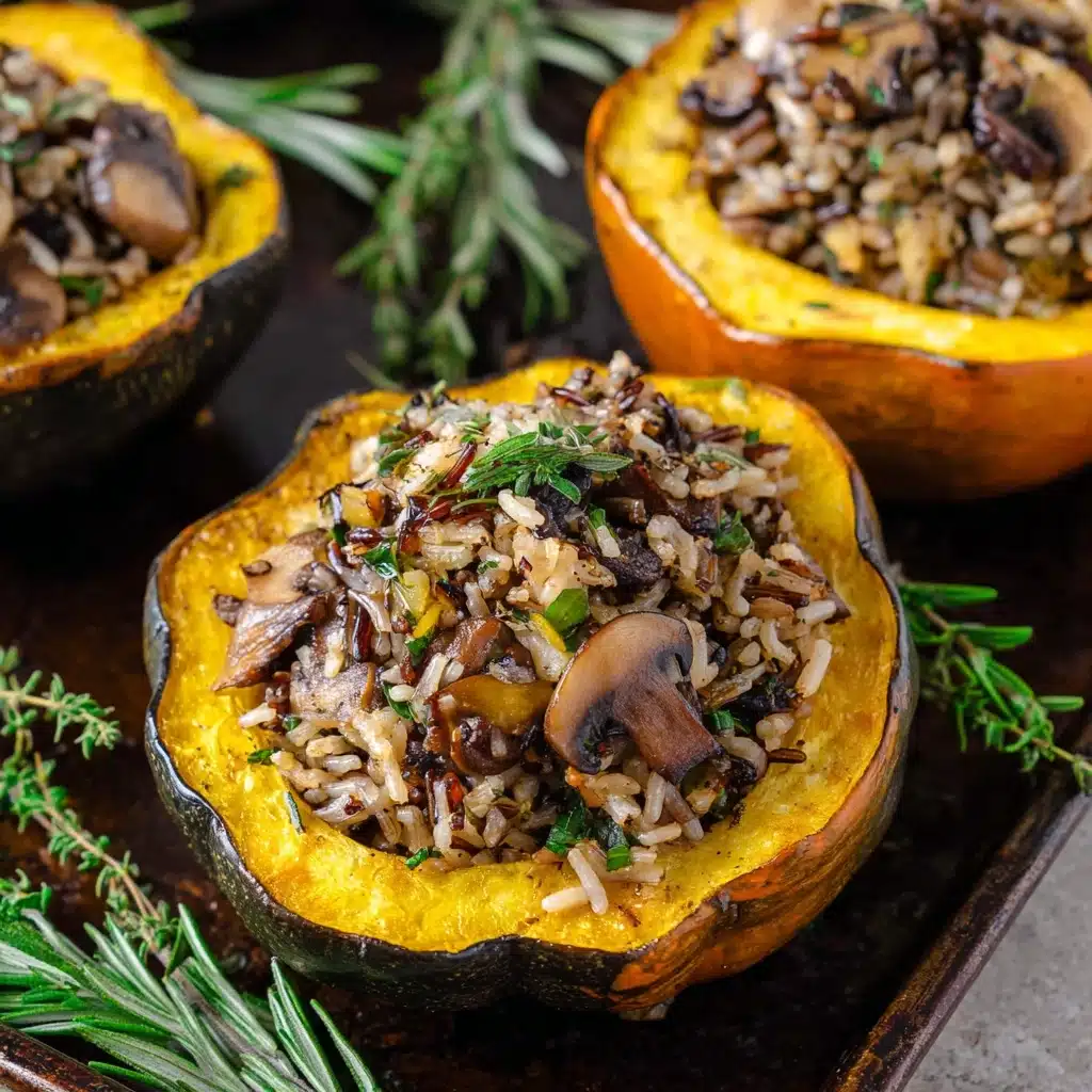 Wild Rice Stuffed Acorn Squash Recipe - Recipe Image