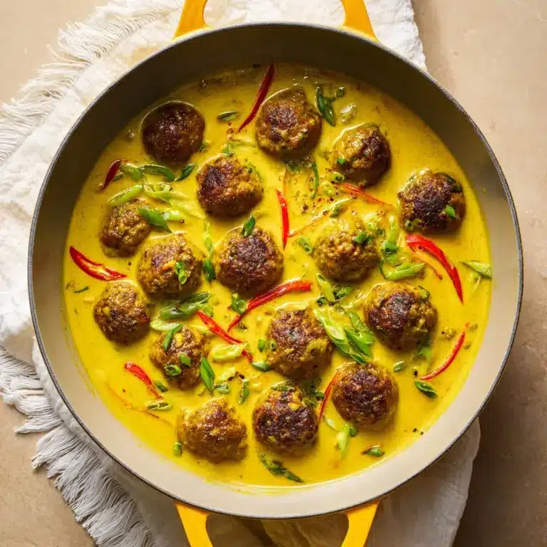 Jerk Meatballs In Coconut Curry Sauce Recipe