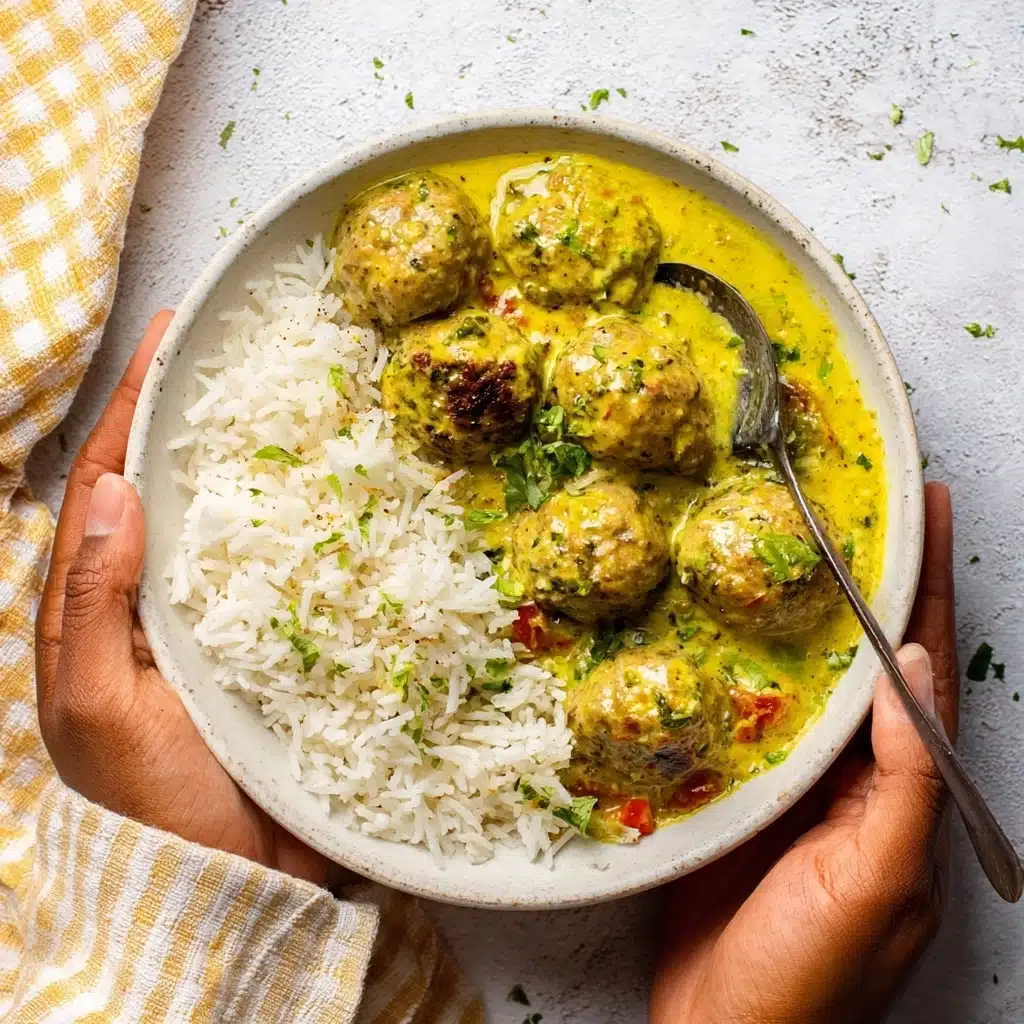Jerk Meatballs In Coconut Curry Sauce Recipe - Recipe Image