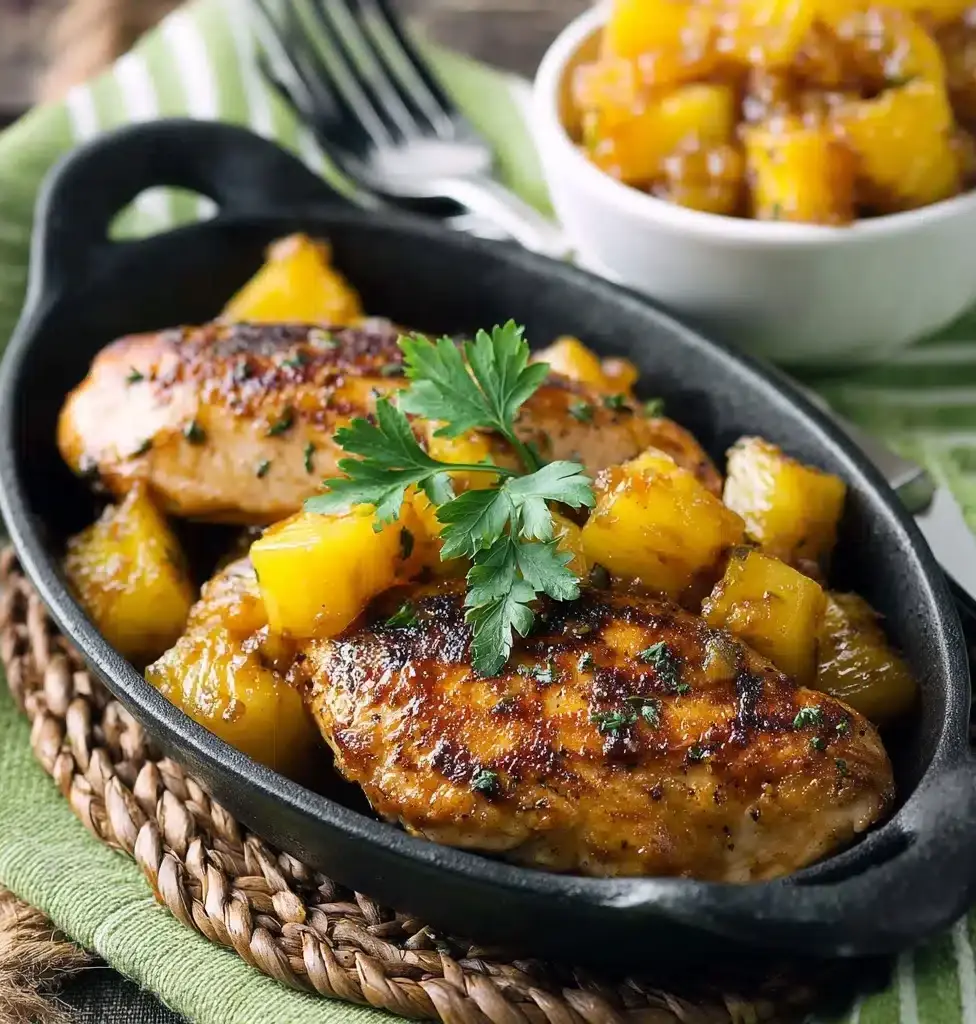 Baked Jamaican Pineapple Jerk Chicken Recipe
