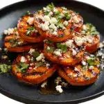 Roasted Sweet Potato Rounds with Honey & Feta Recipe